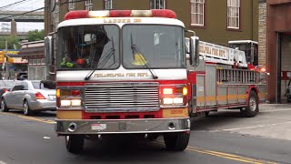 Philadelphia Fire Department Ladder 25 Responding Spare EQ [upl. by Ehcram]