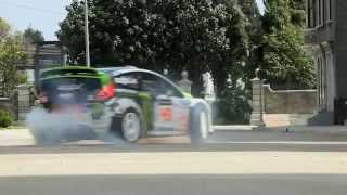 KEN BLOCK RALLY FORD FIESTA 2011DEMOSTRACION EN STUDIOS HOLLYWOOD [upl. by Aisad]