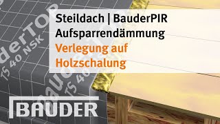 Aufsparrendämmung Verlegung auf Holzschalung [upl. by Reffotsirhc]