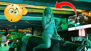 Pretty Girl Ride on Benidorm Bull  Mechanical Bull 4K  Spain Resort September 2024 [upl. by Eiblehs]