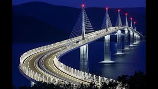 Exclusive Driving across Croatias new Pelješac Bridge [upl. by Attevroc416]