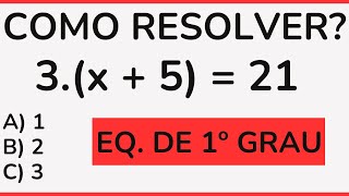 COMO RESOLVER UMA EQUAÇÃO DE 1º GRAU [upl. by Euqirrne337]