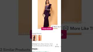 Ready wear saree for wedding unboxing meesho fashion saree trending shorts trending [upl. by Dickerson]