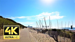 Bredene Belgium 🇧🇪 beach Promenade walk  4K 60FPS [upl. by Adihsar77]