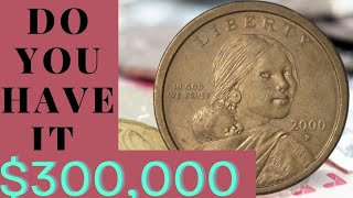 Super Rare Sacagawea one Dollar 2000 P coin worth a millions of dollars dont spend these Coins [upl. by Sedgewake]