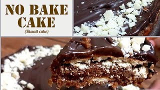 No Bake Cake  Home made Recipe  Biscuit Cake  BY USING EVERY INGREDIENTSWE ARE HAVING AT HOME [upl. by Irabaj]