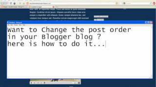 How to Change your Blog Post Order in Blogger Blog [upl. by Samala337]