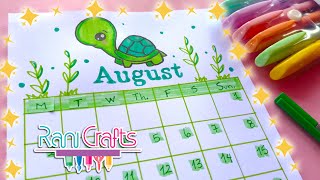 DIY  AUGUST CALENDAR  Bullet Journal decoration organization  easy [upl. by Wappes991]