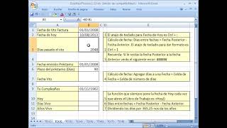 Excel Facil Truco 12 Calculos con fechas [upl. by Kcirdaed75]