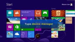 Windows 8  How to open device manager [upl. by Ytsirc449]