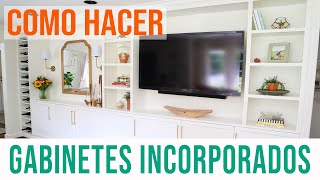 Como Hacer GABINETES INCORPORADOS Para tu Sala o cualquier otro lugar de tu casa [upl. by Eimmot]