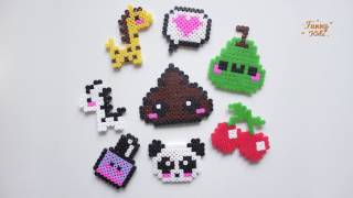 KAWAII magnesy na lodowke  Perler Beads  koraliki do prasowania  DIY KAWAII fridge magnets [upl. by Trik]