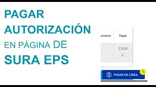 Pago de autorizaciones y consultas en EPS SURA [upl. by Notniw]