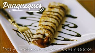 Panqueques  Receta Básica para Rellenos Dulces y Salados  Crepes finos y tiernos [upl. by Gilges264]