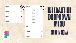 Filter Menu interactive in figma Beginners tutorial [upl. by Jari]
