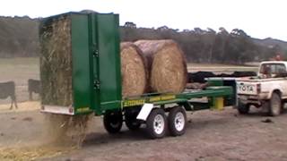 Ashmore Engineering FEEDMAX 2 Hay Feedout Trailer Ute Tow Model  Round Bales [upl. by Saidee]