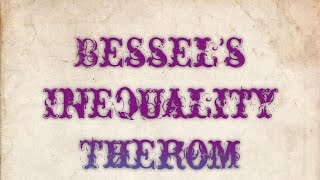 Bessels Inequality Therom 3Bsc mathematics paper 6 [upl. by Reltuc]