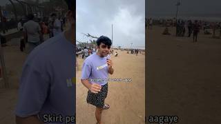 I wore a skirt and went to Juhu Beach🏖️ [upl. by Jacynth]