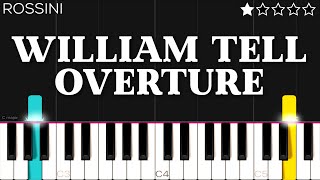 Rossini  William Tell Overture  EASY Piano Tutorial [upl. by Peregrine305]