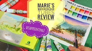 Maries Watercolor  Its disappointing Review and comparison [upl. by Nosyarg]