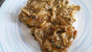 Escalopines de cerdo a la cerveza  Pork steaks with beer sauce [upl. by Davy]