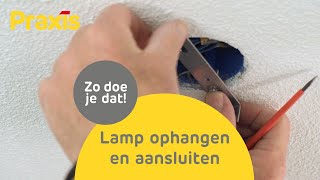 Lamp ophangen en aansluiten  Zo hang je een lamp op aan het plafond  Praxis [upl. by Elocen]