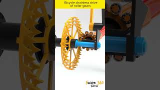 Bicycle Chainless Drive of Roller Gears cad solidworks engineering fusion360 mechanical mech [upl. by Yeleen]