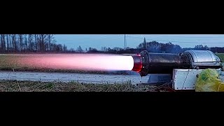 Homemade jet engine with AFTERBURNER Turbine mit NACHBRENNER DIY gas turbine [upl. by Nilpik]