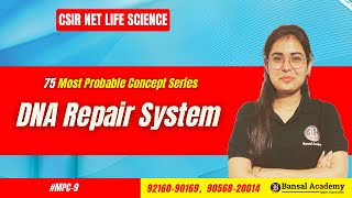 MPC9 DNA Repair System  Most important topics for CSIR NET Life Science 2024 [upl. by Eniamrahc]