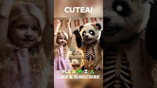 The beautiful Pandas transformation into a zombie What happens to the girl 😿💚🧟ai cute panda [upl. by Valente]