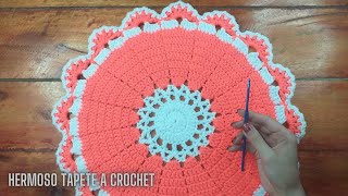 Hermoso Tapete Tejido a CROCHET  Paso a Paso [upl. by Einahc]