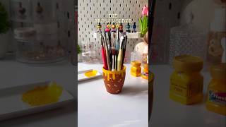 Diy paint brush holder art diy artshorts shortviral diycrafts acrylicpainting craftideas [upl. by Lubeck]