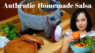 AUTHENTIC MEXICAN SALSA recipe  THE BEST SALSA EVER  RED salsa recipe  AMAZING salsa recipe [upl. by Sral]