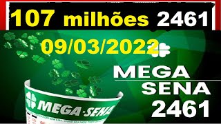 Dicas de ouro  Mega Sena 2461 2022  Sorteio Prêmio PALPITES [upl. by Kent]