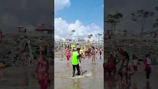 Digha sea beach water waves 🌊⛱️  beautiful weather 🌞🌤️🌈  shortvideo dighaseabeach viralshorts [upl. by Ardnoed]