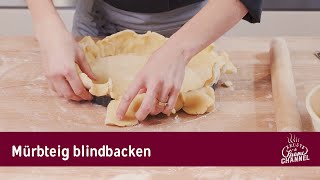 Süße Basics Mürbteig blindbacken  KrusteampKrume Rezept [upl. by Palestine]