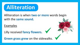 What is ALLITERATION  Learn with Examples [upl. by Keyek855]