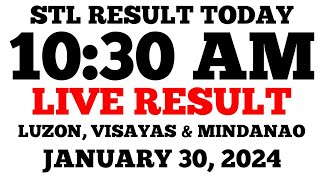 STL Result Today 1030AM Draw January 30 2024 Tuesday STL LIVE Result Luzon Visayas and Mindanao [upl. by Alida]