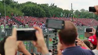 Start Formula 1 race Monza from Tribuna Esterna Variante B 8B [upl. by Nylyram985]