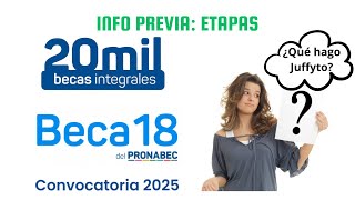 Cómo Participo En BECA 18 2025 Y Qué Pasos Debo Seguir  Etapas De Beca 18 2025 Explicados [upl. by Ahaelam]