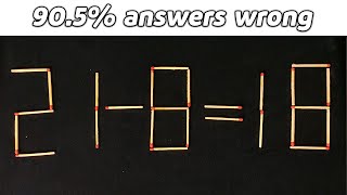 Move ONLY 1 Matchstick to Make the Equation Right [upl. by Mckay]