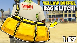 UPDATE How To Get The Yellow Duffel Bag Glitch In Gta 5 Online 167 [upl. by Baird]