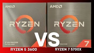 Ryen 5 3600 vs Ryzen 7 5700x [upl. by Esinev]