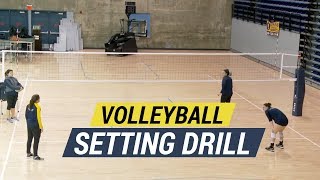 Volleyball Setting Drill  Right Back Right Front Exchange  Coach Ashlie Hain [upl. by Sophronia515]