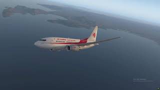 Air Algérie 737600 Challenging Crosswind Departure from AlgheroFertilia XPlane 11 [upl. by Roht908]