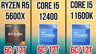 I5 12400 VS r5 5600X vs I5 11600K ON 1080P gaming Benchmarks and productivity test [upl. by Etnaik580]