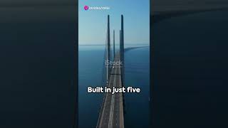 Øresund Bridge  60 Seconds of Marvel facts trending history world denmark sweden bridge [upl. by Ecirtal]