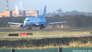 Air Nauru Boeing 73736N VHPNI  Takeoff Runway 01  Brisbane Airport FULL HD [upl. by Anilesor231]