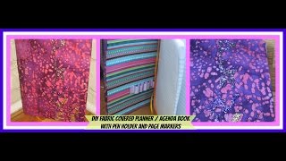 How to make Fabric covered Notebooks with Pen Holders Ribbon Markers DIY Decorative Notebooks [upl. by Sacrod]