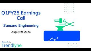 Sansera Engineering Earnings Call for Q1FY25 [upl. by Wilow]